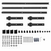 10FT Sliding Barn Wood Door Kits Carbon Steel Hardware Closet Set Double Door