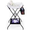 Baby Nursary Table Bath Unit Folding Infant Changing Station W/ Storage Rack