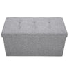 Folding Linen Folding Storage Ottoman Pouffe Seat Footstool Storage Box 2 Seater