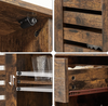 Large Industrial Cabinet Rustic Metal Sideboard Hall Console Table Vintage Shelf