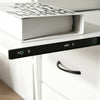 White Wooden Desk with Drawers PC Workstation Office Computer with Keyboard Tray