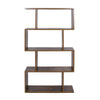 Wood Modern Book Shelves 4 /6 Tier S Shape Bookshelf Case Storage Unit Bookcase
