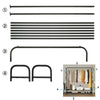 Black Metal Clothes Rail Heavy Duty Garment Hanging Rack Shop Use Display Stand