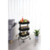 3 Tier Metal Kitchen Trolley Cart Slim Rolling Storage Rack Serving Shelf Tray