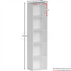 Oxford 5 Tier Cube Bookcase Display Shelving Storage Unit Wooden Stand White New