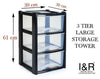 NEW PLASTIC STORAGE TOWER 3 4 5 6 TIER DRAWER OFFICE DESKTOP GARAGE MINI SMALL