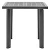 Large Black Square Garden Plastic Table Patio Deck Side Snack Outdoor Furniture