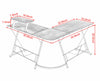 Black L-shaped Computer Desk Corner Table Workstation Office Study Furniture