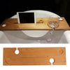 Wooden Bath Caddy Tray Bathtub Board Bath Shelf Wine Tablet Holder Light Oak