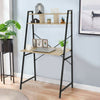 Computer Desk Ladder Desk With Shelf Student Study Table Black Metal Frame UK