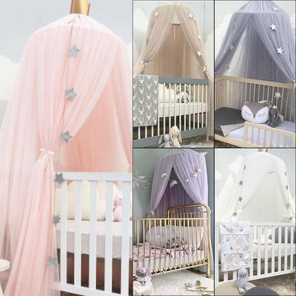 Bedding Dome Tent Cotton Kids Bed Canopy Bedcover Mosquito Net Curtain Decor