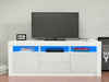 Modern 160cm TV Unit Cabinet Stand - Matt Body & High Gloss Doors RGB LED Lights