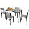 3/4 Piece Dining Table Chair Set Kitchen Wooden Compact Metal Frame 2 or 4 Seat