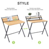 Folding Computer Desk Study PC Laptop Table Workstation Home Office with Shelves