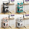 3 Tier Slim Kitchen Storage Trolley Cart Rack Tray Shelf Rolling Wheel W/ Handle