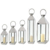 Garden Candle Lantern Stainless Steel & Glass Candle Holder- 5 Sizes Available