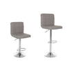 2x Breakfast Bar Stools Cushioned Seat Swivel Gas Lift Foot Rest Kitchen Counter