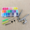 UK 360pcs/set Prong Pliers Ring Press Studs Snap Popper Fasteners Tool Kit