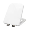 Luxury Square Toilet Seat Heavy Duty White Soft Close Top Quick Release Hinges