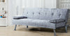 Stunning Crush Velvet Italian Designer Style Sofa Bed with Chrome Legs 4 Colours