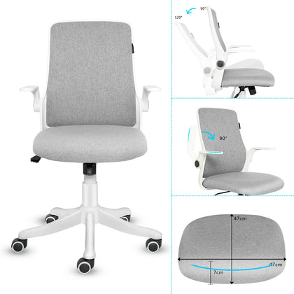 Office Task Chair Swivel Recliner Computer Desk Flip up Armrest Ergonomic Modern