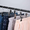 20X Metal Clip Coat Hangers Clothes Closet Pant Trouser Skirt Non-slip Racks