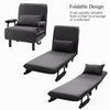 Fold Out Sofa Bed Armchair Recliner Guest Single Sleeper Lounge Chair Adjustable