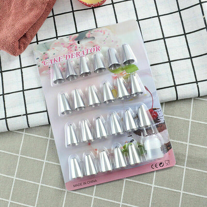 8/12/24X ICING PIPING NOZZLE TOOL SET PASTRY CAKE CUPCAKE SUGARCRAFT DECORATING
