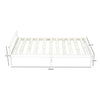 Single 3FT Solid Wood Bed Frame Fits Mattress 190 x 90cm White/Wooden Colour UK