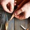 13Pcs Leather Craft Hand Stitching Sewing Tool Thread Awl Waxed Thimble Kit