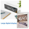 New LED Electric Digital Alarm Clock USB / Battery Mirror Temperature Display UK