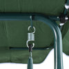 Outdoor 3-person Metal Porch Swing Chair Bench Canopy Green