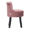 Bedroom Velvet/Linen Button Dressing Chair Cushiony Seat Piano Stool Wooden Legs
