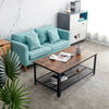Rectangular Coffee Table Metal Legs Home large Storage Living Room Furniture UK
