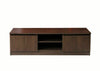 Modern TV Unit Cabinet Stand 120cm Media 2 Doors + Shelf Walnut Dark Oak