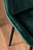 2x Pesaro Black Leg Modern Velvet Dining Chairs - Returned