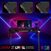 Gaming Table LED Black Computer Racing Desk RGB with Cup Holder Headphone Hook