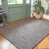 Plain Graphite Grey Outdoor Rug Plastic Flat Washable Rugs Zero Pile Hall Runner