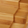 3 Tier Bamboo Organiser Spice Rack Expandable Cupboard Shelf Organiser