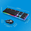 Gaming Keyboard and Mouse Set Rainbow LED USB Illuminated for PC Laptop PS4 Xbox
