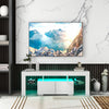Modern TV Unit Cabinet TV Stand w/Storage 2 Drawers High Gloss LED Light