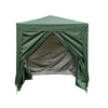 2x2m Green Pop Up Gazebo Marquee Garden Awning Party Tent Canopy with 4 Sides