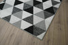 Machine Washable Non Slip Greek Key Kitchen & Hall Runners Rugs Mats Black Grey