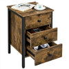 Nightstand Bedside Table 3 Drawer Cabinet Storage Table for Bedroom Rustic Brown