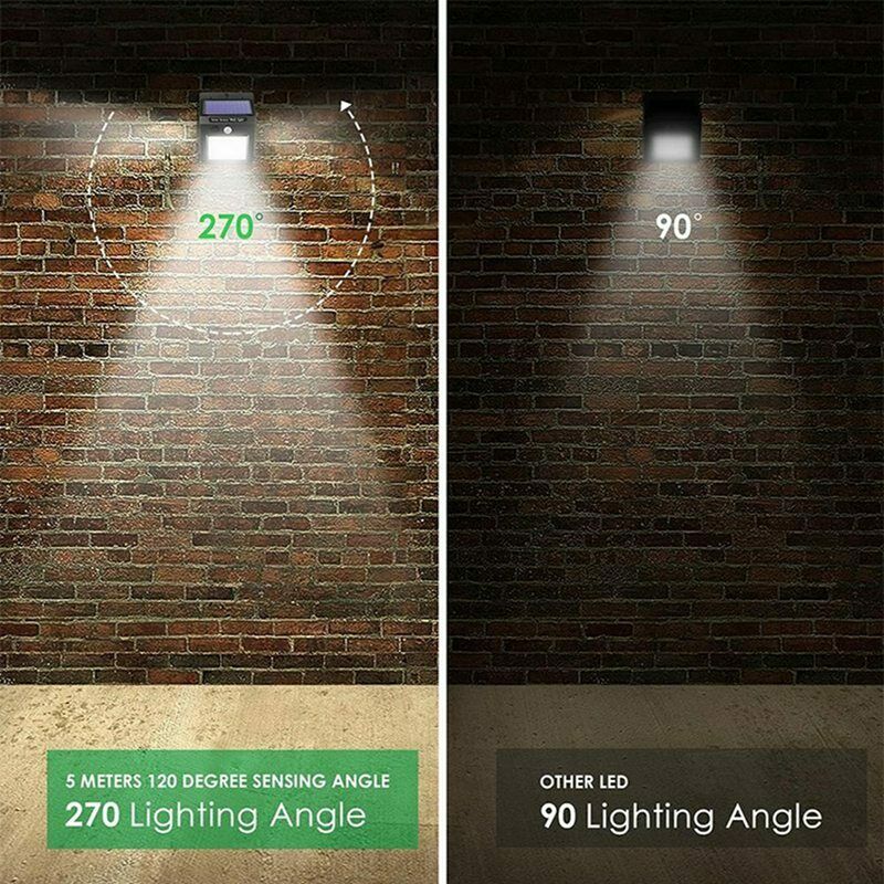 Solar Power Motion Sensor Garden Outdoor Floodlight LED PIR Security Light Save