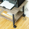 Under-Desk Printer Stand Printer Cart Printer Rack w/ Lockable Wheels Greige