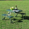 Outsunny Folding Portable Camping Picnic Table Stools Set Outdoor Garden Chairs