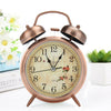 UK Night Light Classic Double Bell Desk Alarm Clock Quartz Movement Bedside Hot