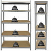5 Tier Bays Metal Shelving Unit Storage Racking Shelves Garage Warehouse Shed UK