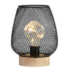 Battery Operated LED Desk Lamp Industrial Retro Light Up Bedside Lantern Home